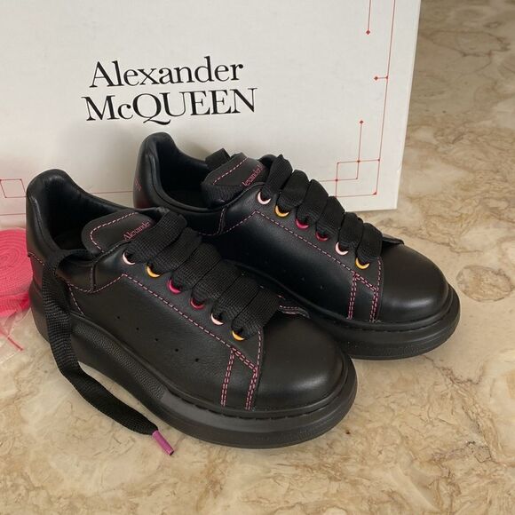 NEW! ALEXANDER McQUEEN Kids Oversized Leather Sneakers US10.5 EU28.5 UK9.5 - Picture 2 of 16